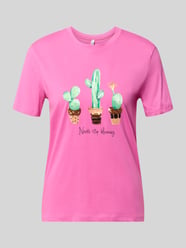 t-shirt o kroju slim fit z czystej bawełny model 'KITA' od ONLY - 42
