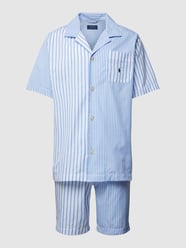 Pyjama mit Kontrastpaspeln Modell 'WOVEN' von Polo Ralph Lauren Underwear Blau - 46