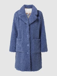 Mantel aus Teddyfell Modell 'Nuedua' von Nümph Blau - 48