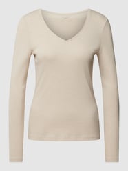 Longsleeve mit V-Ausschnitt von Montego Beige - 48