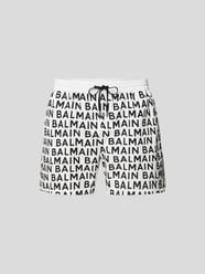 Badehose mit Allover-Label-Print von Balmain Weiß - 23