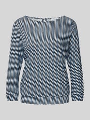 Longsleeve mit U-Boot-Ausschnitt Modell 'Susta' von OPUS Blau - 39