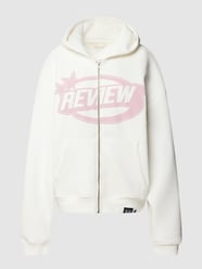 Sweatjacke mit Label-Print von REVIEW Weiß - 31