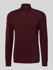 Gebreide pullover met ribboorden van Polo Ralph Lauren Bordeaux - 4