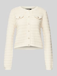 Regular Fit Strickjacke mit angedeuteten Brusttaschen Modell 'VIOLETTA' von Vero Moda Beige - 47