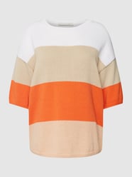 Strickshirt mit überschnittenen Schultern von Oui Braun - 21