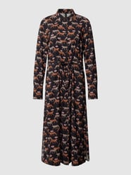 Hemdblusenkleid mit Allover-Muster von Marc Cain Schwarz - 27