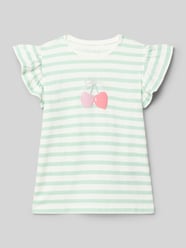 t-shirt z rękawami-motylkami i nadrukiem z motywem od Blue Seven - 22