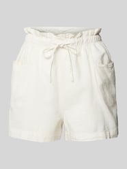 Loose Fit Shorts mit elastischem Bund von QS Weiß - 3