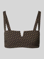 Top bikini ze wzorem na całej powierzchni model ‘BANDEAU’ od BOSS - 17