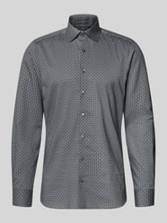 Koszula o kroju slim fit z bawełny z kołnierzykiem typu kent do biznesu od OLYMP Level 5 - 1