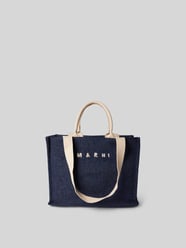 Strandtasche von Label-Stitching von Marni Blau - 11