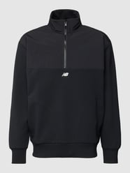 Sweatshirt mit Stehkragen und Reißverschluss von New Balance Schwarz - 9