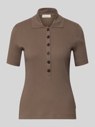 Slim Fit Poloshirt aus Baumwoll-Modal-Mix von Marc O'Polo Beige - 12