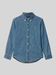 Jeanshemd mit Button-Down-Kragen und Label-Stitching von Polo Ralph Lauren Kids - 6