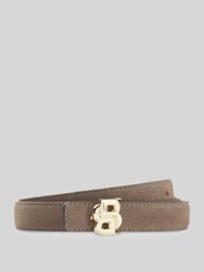 Riem van echt leer met labeldetail van BOSS Beige - 18
