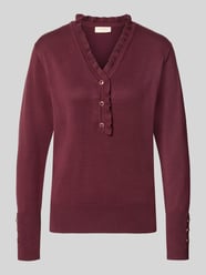 Regular Fit Pullover mit Woll-Alpaka-Anteil Modell 'Katie' von FREE/QUENT Bordeaux - 16