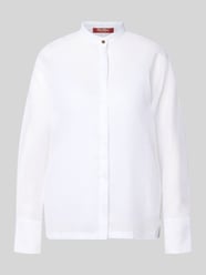 Bluzka z długim rękawem o kroju loose fit z czystego ramii model 'BALDI' od Max Mara Studio - 23