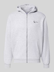 Sweatjacke mit Label-Stitching und Känguru-Tasche von Karl Kani - 7