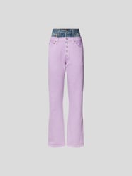 High Waist Jeans im Straight Fit von 1/OFF Lila - 6