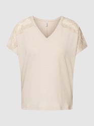 T-Shirt mit Spitze Modell 'AUGUSTA' von Only Beige - 46