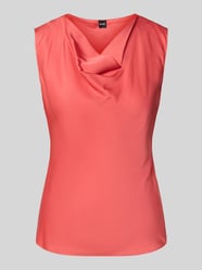 Regular Fit Seidenblusentop mit Wasserfall-Ausschnitt von BOSS - 16