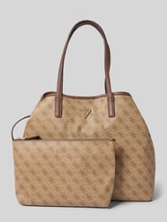 Handtasche mit Label-Applikation Modell 'VICTTORIA' von Guess Beige - 1