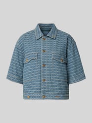 kurtka o kroju relaxed fit z tkaniny stylizowanej na denim z kieszeniami na piersiach model 'Ebba' od MOS MOSH - 40