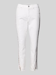 Spodnie o kroju slim fit z wypustkami w kontrastowym kolorze model ‘Ornella’ od ANGELS - 43
