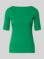 T-shirt met geribde boothals model 'JUDY' van Lauren Ralph Lauren - 37