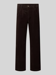 straight fit broek van katoenmix in corduroy look van Lindbergh - 6