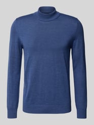 Gebreide pullover van een mix van merinowol met opstaande kraag van Christian Berg Men - 3