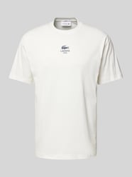 T-Shirt mit Label-Print von Lacoste Beige - 34