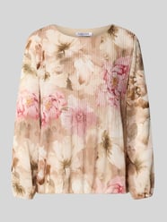 Regular Fit Bluse mit Plisseefalten Modell 'An44nii' von ZABAIONE Beige - 34