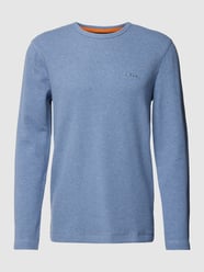 Longsleeve mit Label-Stitching Modell 'Tempesto' von BOSS Orange Blau - 14