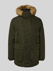 Parka z kieszeniami z patką i kapturem ze sztucznego futra od JACK & JONES - 37