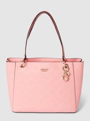 Torba tote z detalami z logo model ‘GALERIA’ od Guess Różowy - 45
