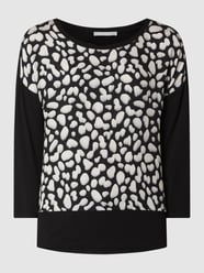 Bluzka z rękawem 3/4  od BETTY & CO GREY Czarny - 30