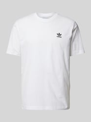 T-Shirt mit Label-Stitching von adidas Originals Weiß - 16