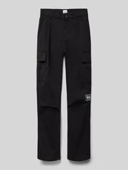 Regular Fit Cargohose mit Label-Patch von Boss Schwarz - 41