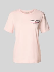 Regular Fit T-Shirt aus reiner Baumwolle mit Logo-Print von Gant Pink - 7
