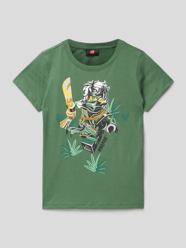 T-shirt z nadrukowanym motywem od LEGO WEAR Zielony - 19