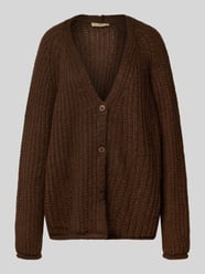 Kardigan z dzianiny o kroju oversized z dekoltem w serek model ‘HAIRY’ od Smith and Soul - 40