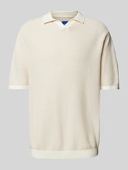 Regular Fit Poloshirt mit Strukturmuster Modell 'MYKONOS' von Jack & Jones Beige - 3