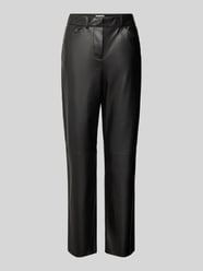 Straight Leg Hose in Leder-Optik von Christian Berg Woman Schwarz - 12