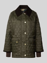 kurtka pikowana o kroju regular fit z aksamitnym kołnierzem model 'BEADNELL' od Barbour - 33