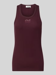 Slim fit top van katoenmix model 'Costina' van Liu Jo White - 12