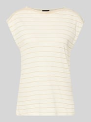 regular fit T-shirt met linnen van s.Oliver BLACK LABEL - 8