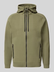 Regular Fit Trainingsjacke mit Jacquard Elementen Modell 'ACTIVE PUSH' von BOSS Green Beige - 39