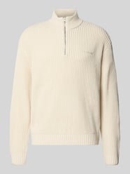 Strickpullover mit Stehkragen und Reißverschluss von REVIEW - 5